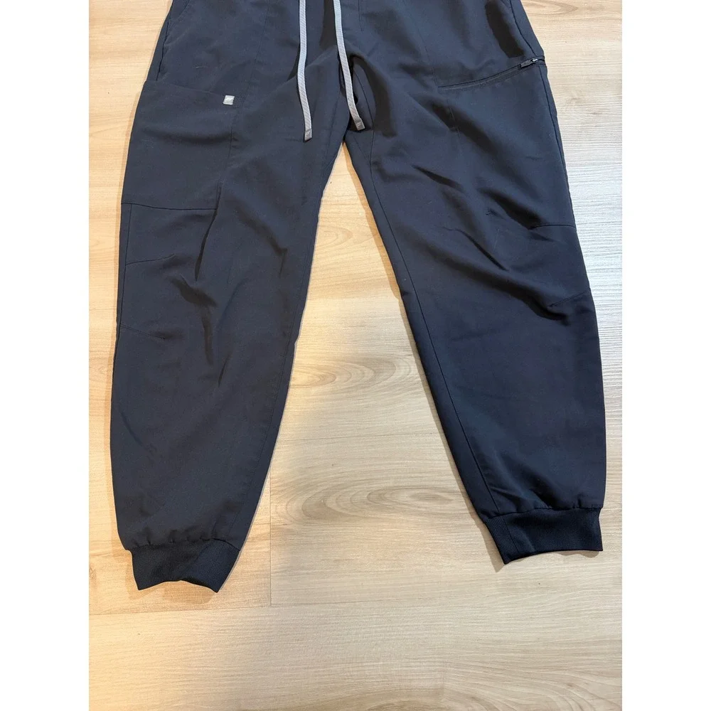 Fabletics Jogger Pants Black XL Mens Activewear Cargo Pockets Drawstring